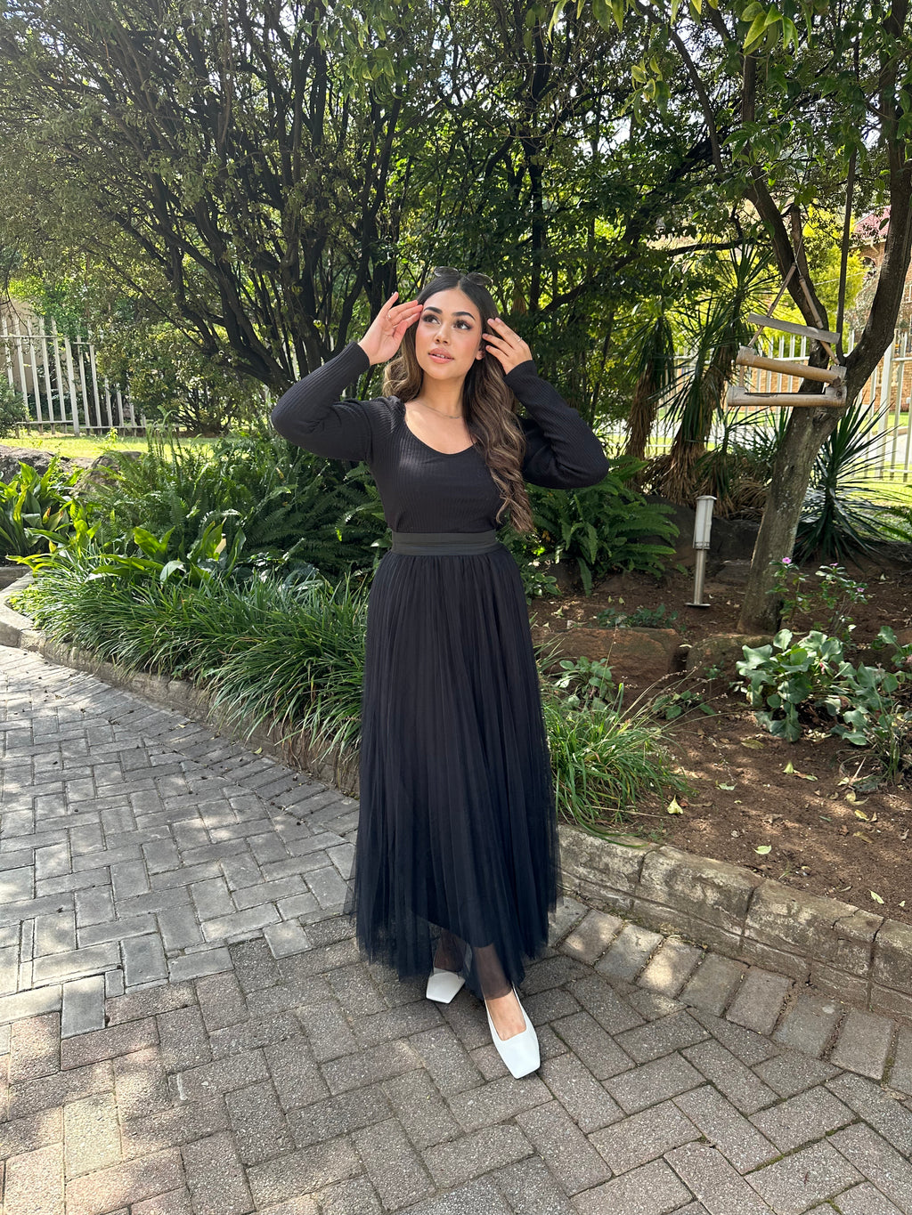 Black tulle skirt