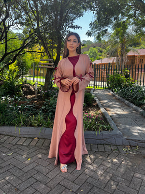 Belle abaya in Ruby