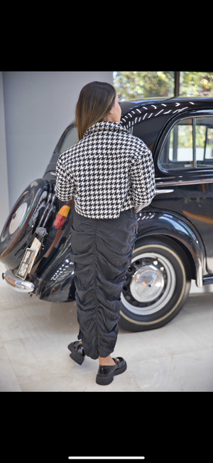 Ruched track skirt
