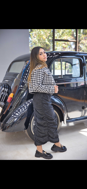 Ruched track skirt