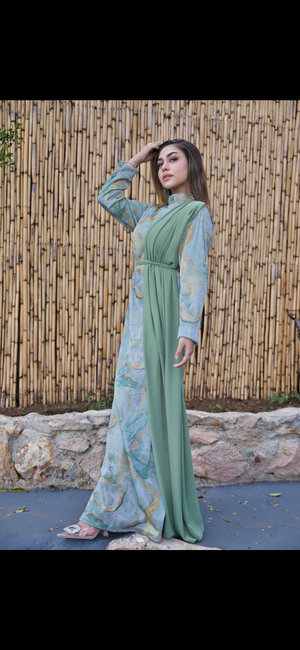 Green shimmer dress