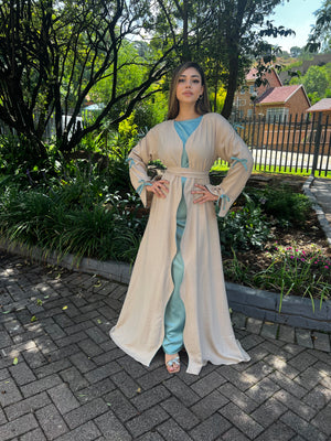 Belle abaya in Teal
