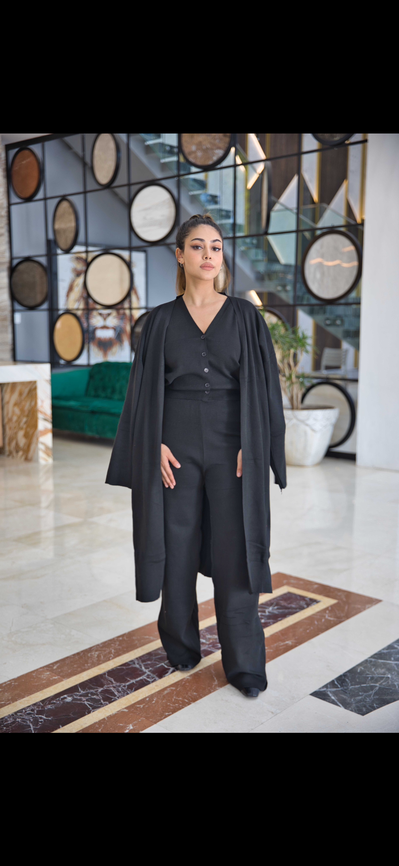 Three piece jersey set (black)