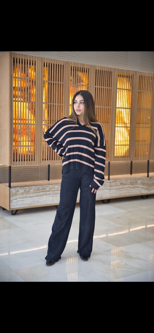 Striped jersey set