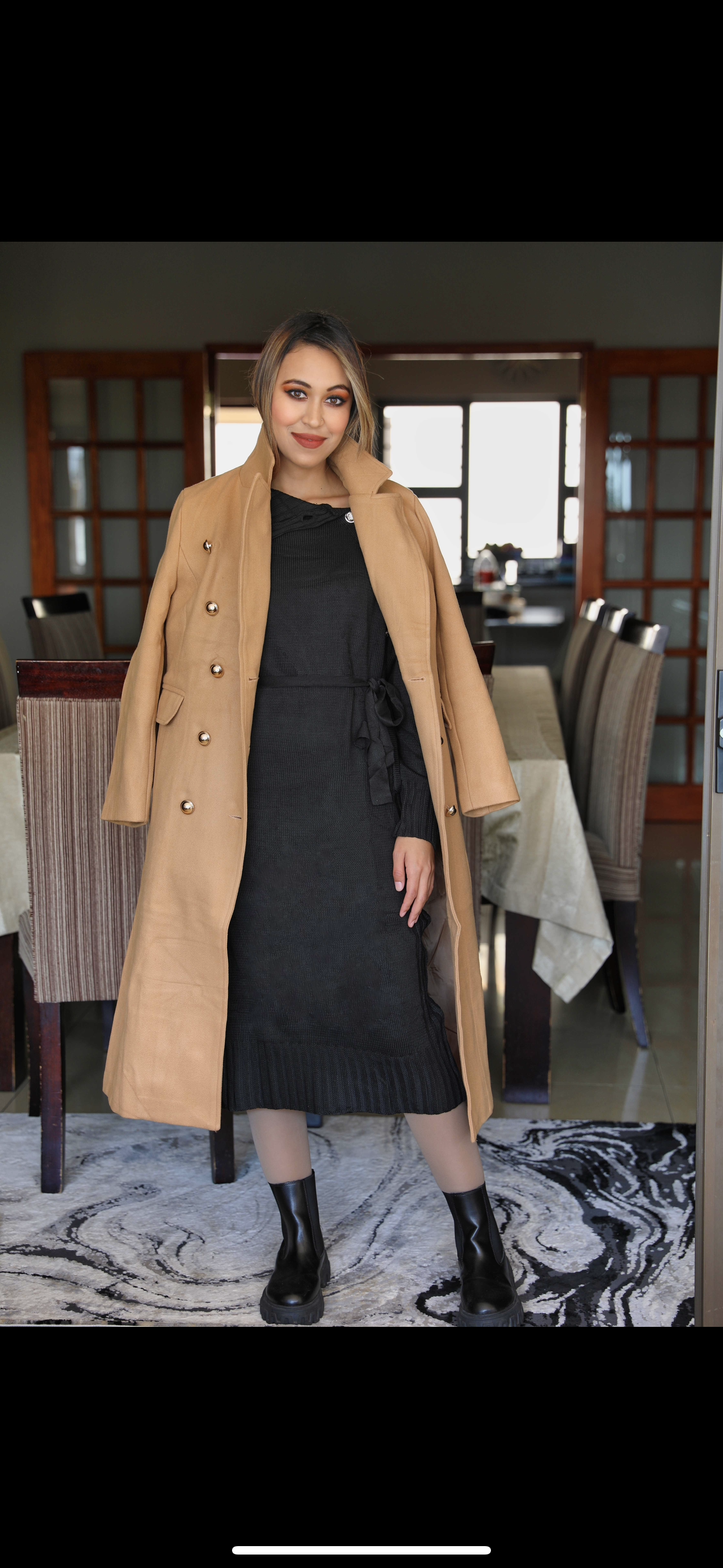 Camel double breasted jacket
