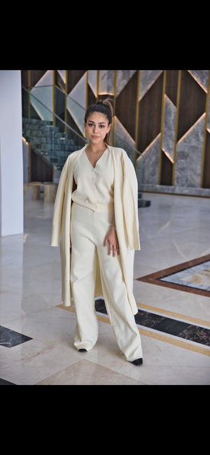 Three piece jersey set (cream)