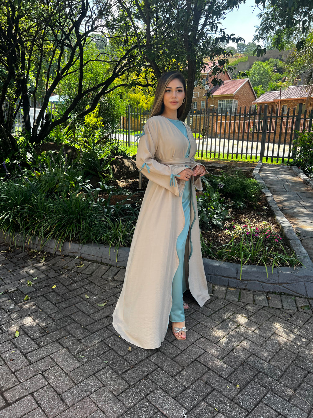 Belle abaya in Teal