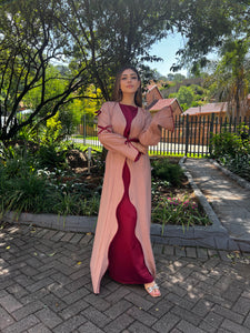 Belle abaya in Ruby