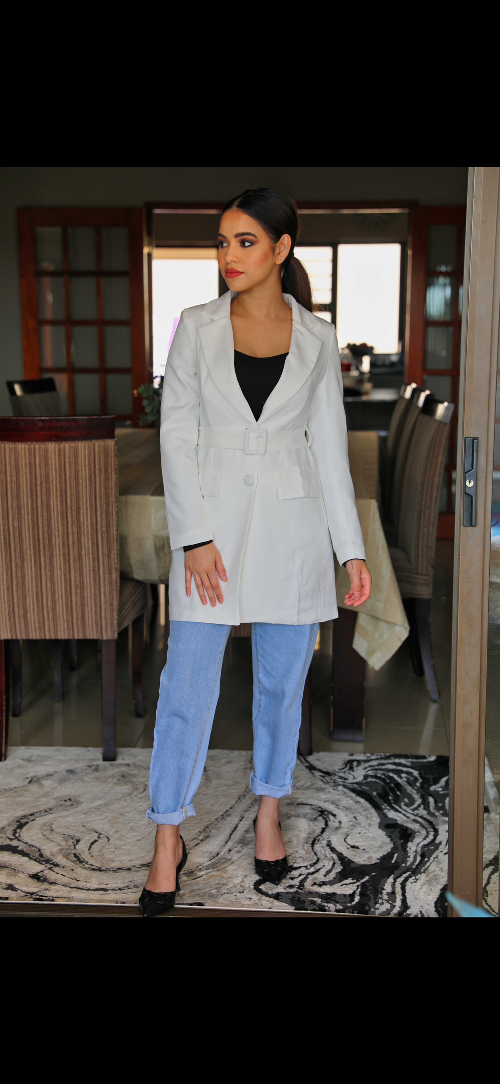 White blazer