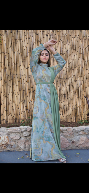Green shimmer dress
