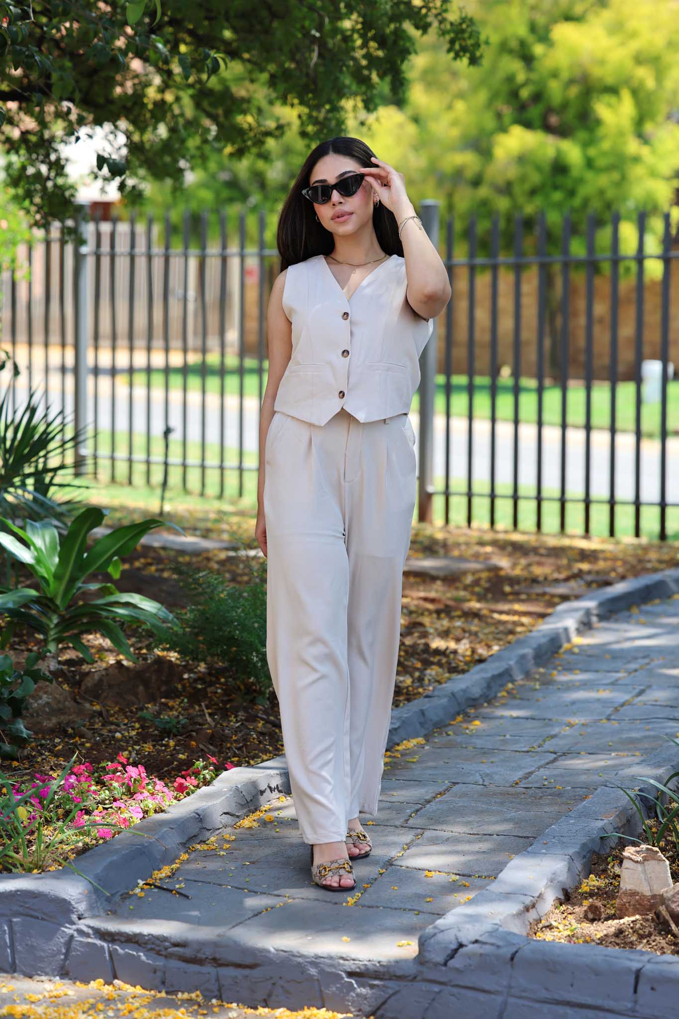 Linen waist coat set