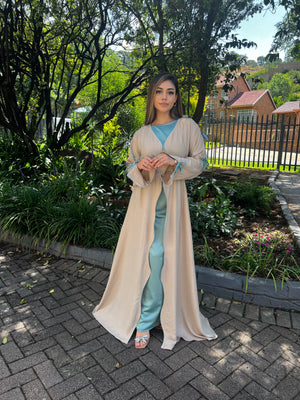 Belle abaya in Teal